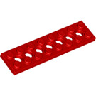 LEGO Red Technic Plate 2 x 8 with Holes (3738)