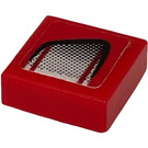 LEGO Red Tile 1 x 1 with Vent (Right) Sticker with Groove (3070)