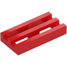 LEGO Rouge Tuile 1 x 2 Grille (avec Rainure inférieure) (2412 / 30244)