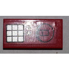 LEGO rouge Tuile 1 x 2 avec Phone Buttons Autocollant avec rainure (3069)