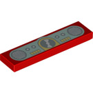 LEGO Red Tile 1 x 4 with CD and Speakers (2431)