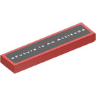 LEGO Red Tile 1 x 4 with ‘#Future Is An Attitude’ Sticker (2431)
