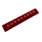 LEGO Red Tile 1 x 6 with 'EUROCARGO' Sticker (6636)