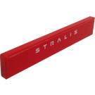 LEGO Red Tile 1 x 6 with Stralis Sticker (6636)