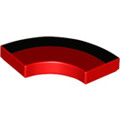 LEGO Red Tile 2 x 2 Curved Corner with Black Line (27925 / 100774)