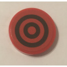 LEGO Red Tile 2 x 2 Round with Black circles Sticker with Bottom Stud Holder (14769)