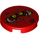 LEGO Red Tile 2 x 2 Round with Goblin with Bottom Stud Holder (14769 / 24398)