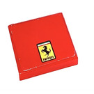 LEGO rot Fliese 2 x 2 mit Ferrari Logo Aufkleber mit Nut (3068)