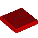 LEGO Red Tile 2 x 2 with Spider Web with Groove (3068 / 106224)