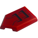 LEGO rouge Tuile 2 x 3 Pentagonal avec Air Vents Autocollant (22385)