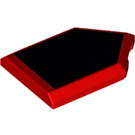 LEGO Red Tile 2 x 3 Pentagonal with Black (22385 / 66866)