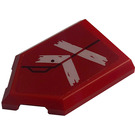 LEGO rouge Tuile 2 x 3 Pentagonal avec Letter 'K' Autocollant (22385)