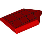 LEGO Rot Fliese 2 x 3 Pentagonal mit Spinne Web (22385 / 100367)