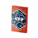 LEGO Red Tile 2 x 3 with Eyes in Dark Blue Cloud (26603)