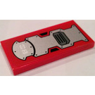 LEGO Red Tile 2 x 4 with 80 and Engine Sticker (87079)