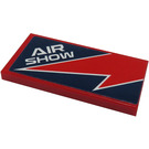 LEGO Red Tile 2 x 4 with Air Show and Red Lightning Sticker (87079)