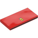 LEGO Red Tile 2 x 4 with Ferrari Logo and Black Line (87079)