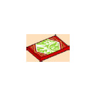 LEGO Red Tile 2 x 4 with Green Ninjago Pattern (87079)