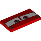 LEGO rot Fliese 2 x 4 mit “rot” Augen (71042 / 87079)