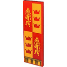 LEGO Červená Dlaždice 2 x 6 s Gryffindor Banner Samolepka