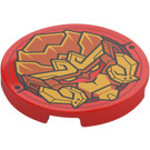 LEGO Red Tile 3 x 3 Round with Monkey King Robot Head (67095 / 101451)