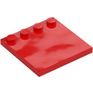 LEGO Red Tile 4 x 4 with Studs on Edge (6179)