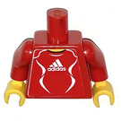 LEGO rouge Torse avec Adidas logo et #10 sur Retour (973)