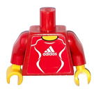 LEGO Červená Trup s Adidas logo a #15 na zadní části (973)