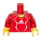 LEGO rot Torso mit Adidas Logo und #15 auf Der Rücken (973)