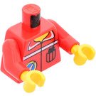 LEGO Red Torso with Jacket, Radio, 'Space Port-Logo' (973)