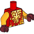 LEGO rouge Torse avec Ninjago Logogram 'K et Bright Light Orange Energy (973)
