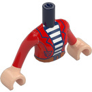 LEGO Rot Torso mit Streifen (92456)