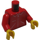 LEGO Rot Torso mit Zippered Jacke (973)