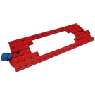 LEGO Röd Tågbas 6 x 16 med Magnets