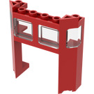 LEGO rot Zug Vorderseite 2 x 6 x 5 mit 3 hohen Ausschnitten