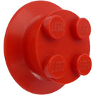 LEGO rot Zug Rad 2 x 2 mit abgeschrägtem Profil und Achsnocken