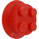 LEGO Red Train Wheel 2 x 2 with Traction Teeth