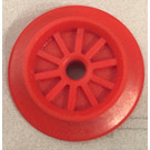 LEGO Red Train Wheel Ø23 with Spokes and Freestyle Pin Hole