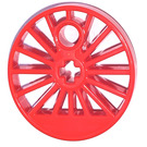 LEGO Red Train Wheel Large Ø30 with Axlehole and Pinhole without Flange (85489)