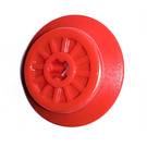 LEGO Red Train Wheel with Axle Hole and Friction Band (55423 / 57999)