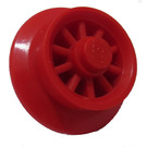 LEGO Red Train Wheel with Spokes with Metal Pin for Motor