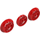 LEGO Red Train Wheels - 3 for RC Trains (85489)