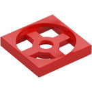 LEGO Rood Draaischijf 2 x 2 Plaat Basis (3680)