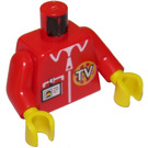 LEGO Rood TV Chopper Piloot Torso (973)