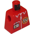 LEGO Rood TV Chopper Piloot Torso zonder armen (973)