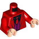 LEGO Rood Two-Gezicht met Rood Jasje Minifiguur Torso (973 / 76382)