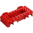 LEGO Red Vehicle Base with Same Color Wheel Holders (11650 / 12622)