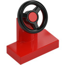 LEGO Red Vehicle Console with Black Steering Wheel (3829 / 73081)