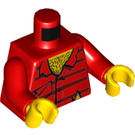 LEGO Rød Vito med Sort Kort kæmmet Hår Minifig Torso (973 / 76382)