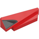 LEGO Red Wedge 1 x 5 Spoiler Right with Silver and Black (3389)